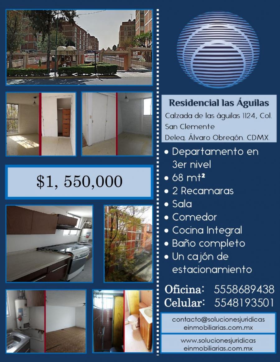 Departamento en Venta en SAN CLEMENTE NORTE, Alvaro Obregón, Distrito  Federal - $  - DEV287773 - BienesOnLine