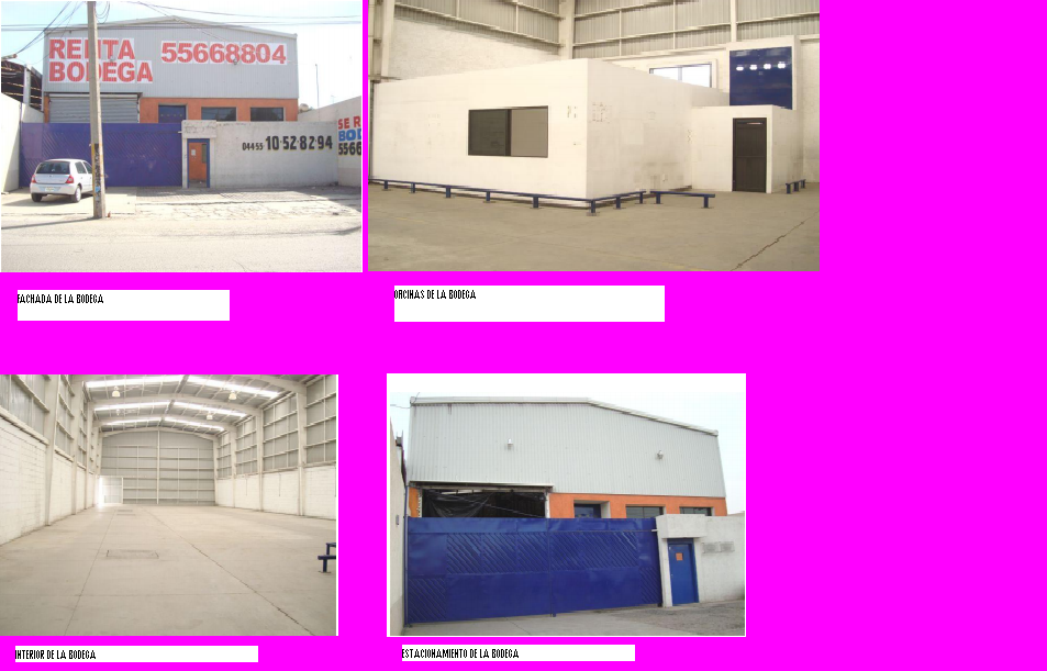 RENTO BODEGA EN TULTITLAN CON 1046 M2 EN EXCELENTES CONDICONES