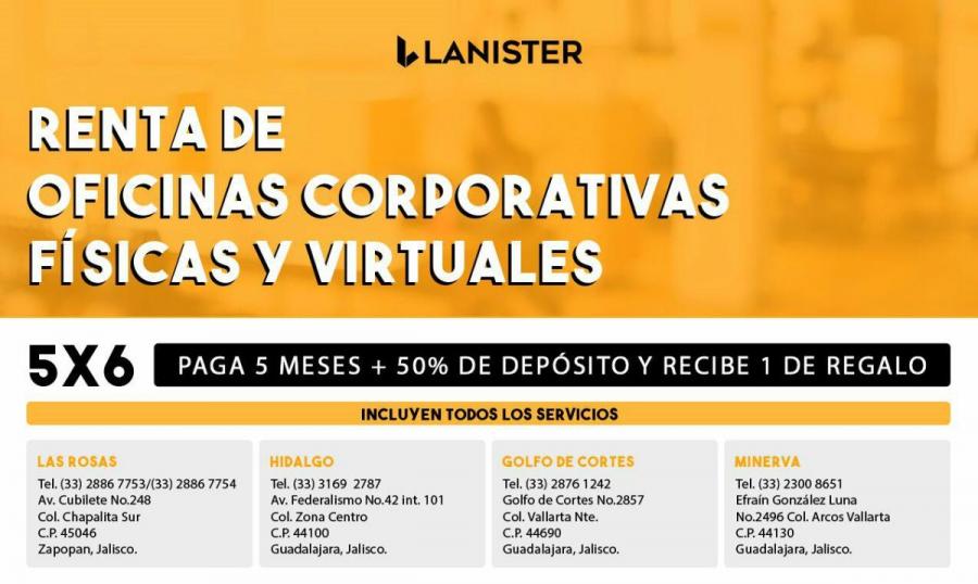 RENTA DE OFICINAS EN LANISTER LEON