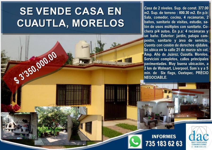 Casa en Venta en Ampliación año de Juárez Cuautla, Morelos