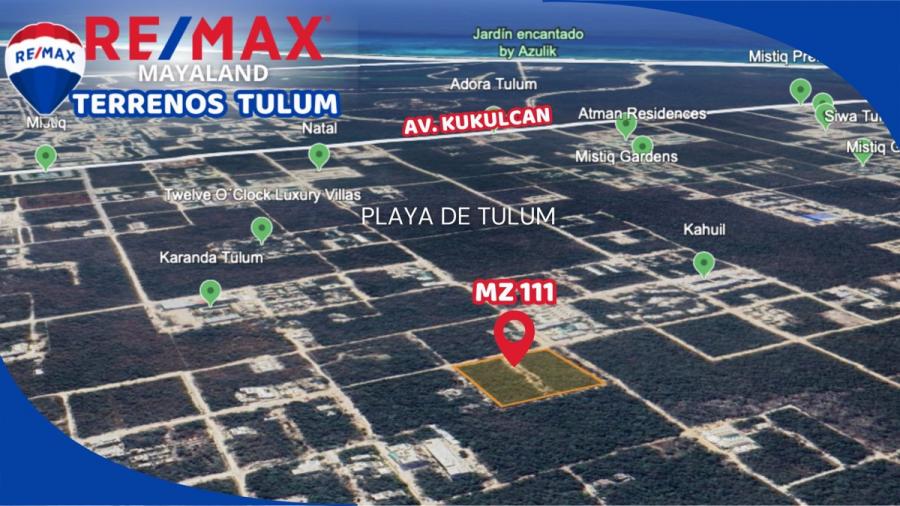 terreno de 556 m2 con uso de suelo mixto en region 15 de tulum