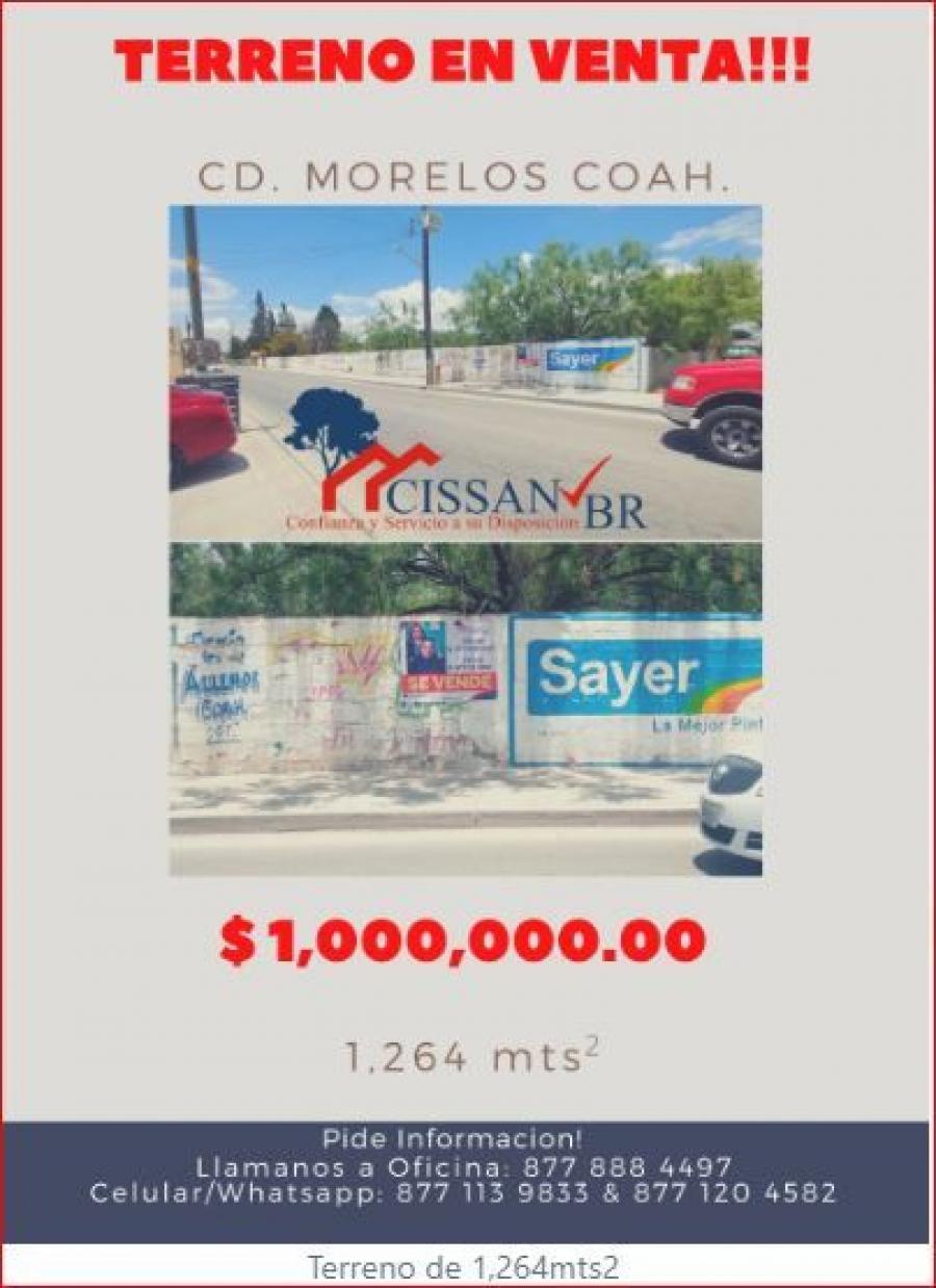 Foto Terreno en Venta en Morelos, Coahuila de Zaragoza - $ 1.000.000 - TEV354183 - BienesOnLine