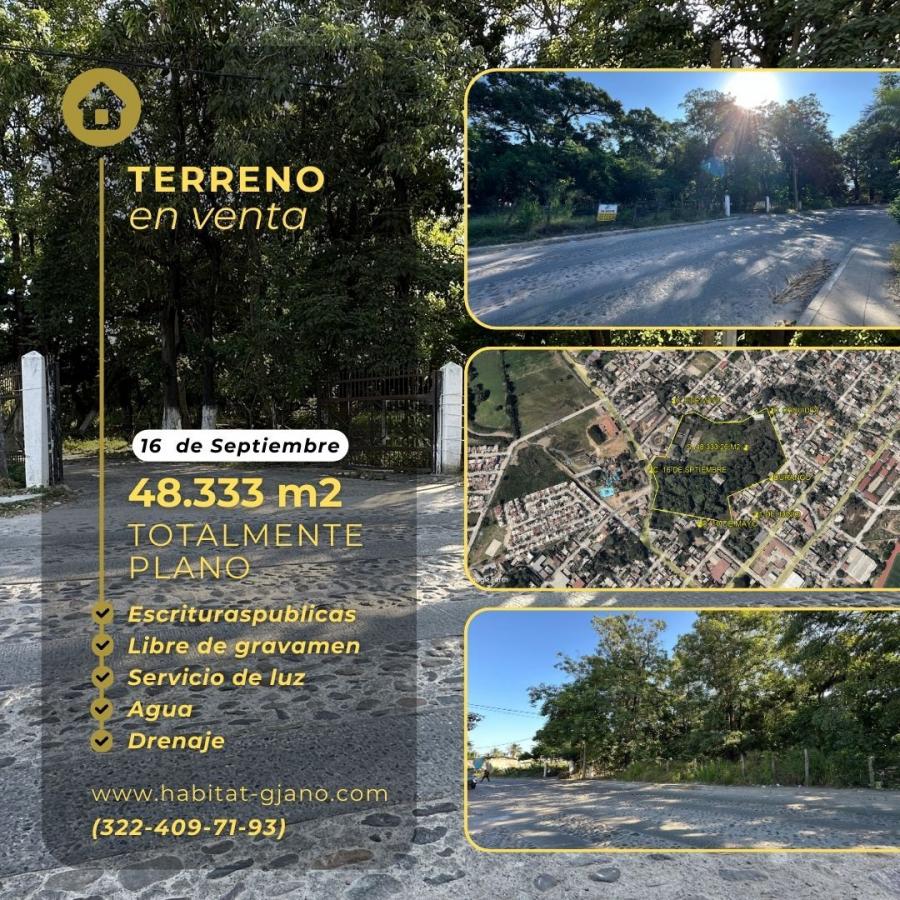 TERRENO EN VENTA EN LA CALLE 16 DE SEPTIEMBRE COL. LA FLORESTA.