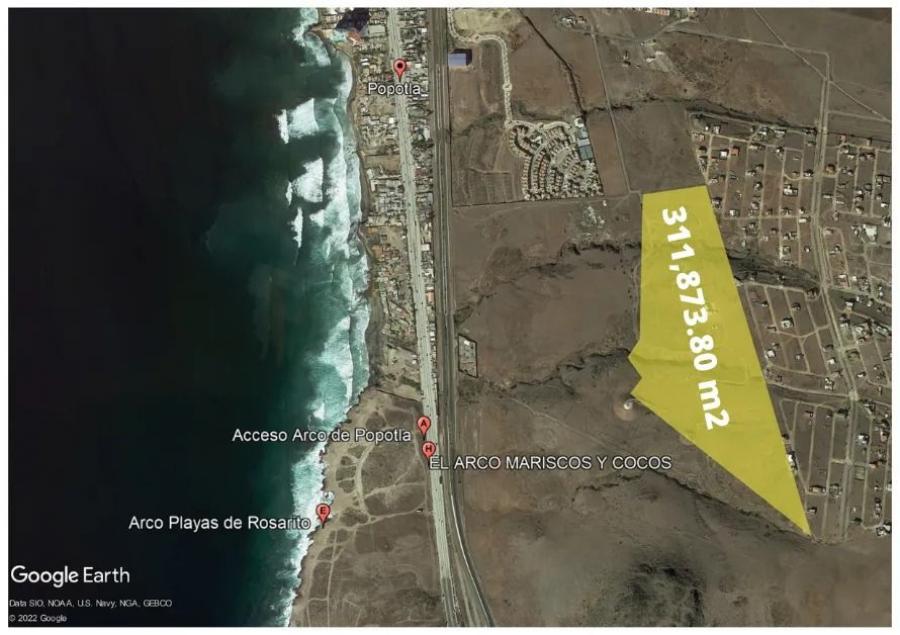 Terreno en Venta ubicado en Rosarito, Popotla, 311,873m2