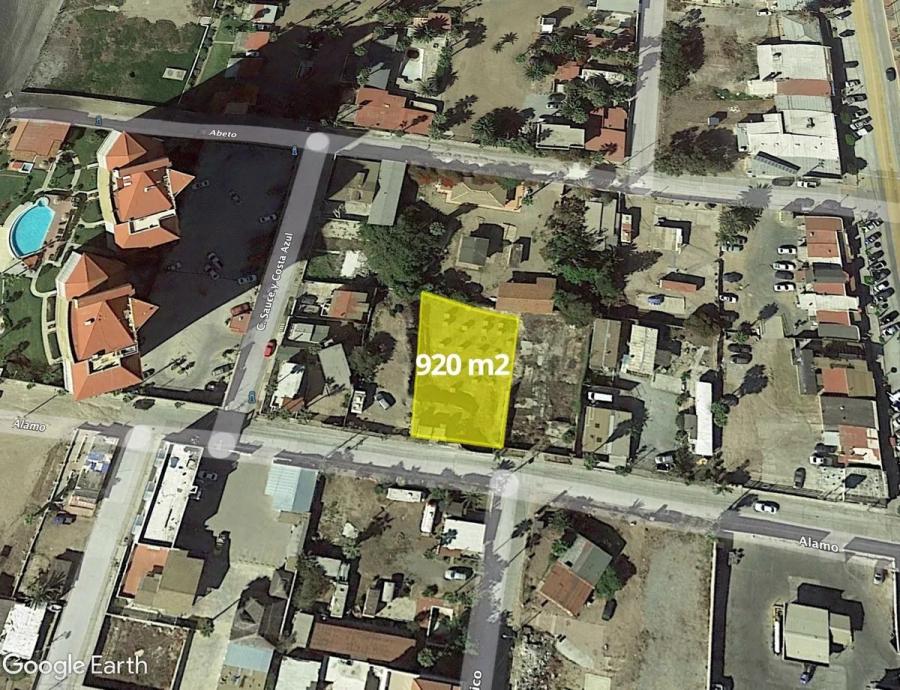 Terreno frente al mar en Venta, P. de Rosarito, 920m2.