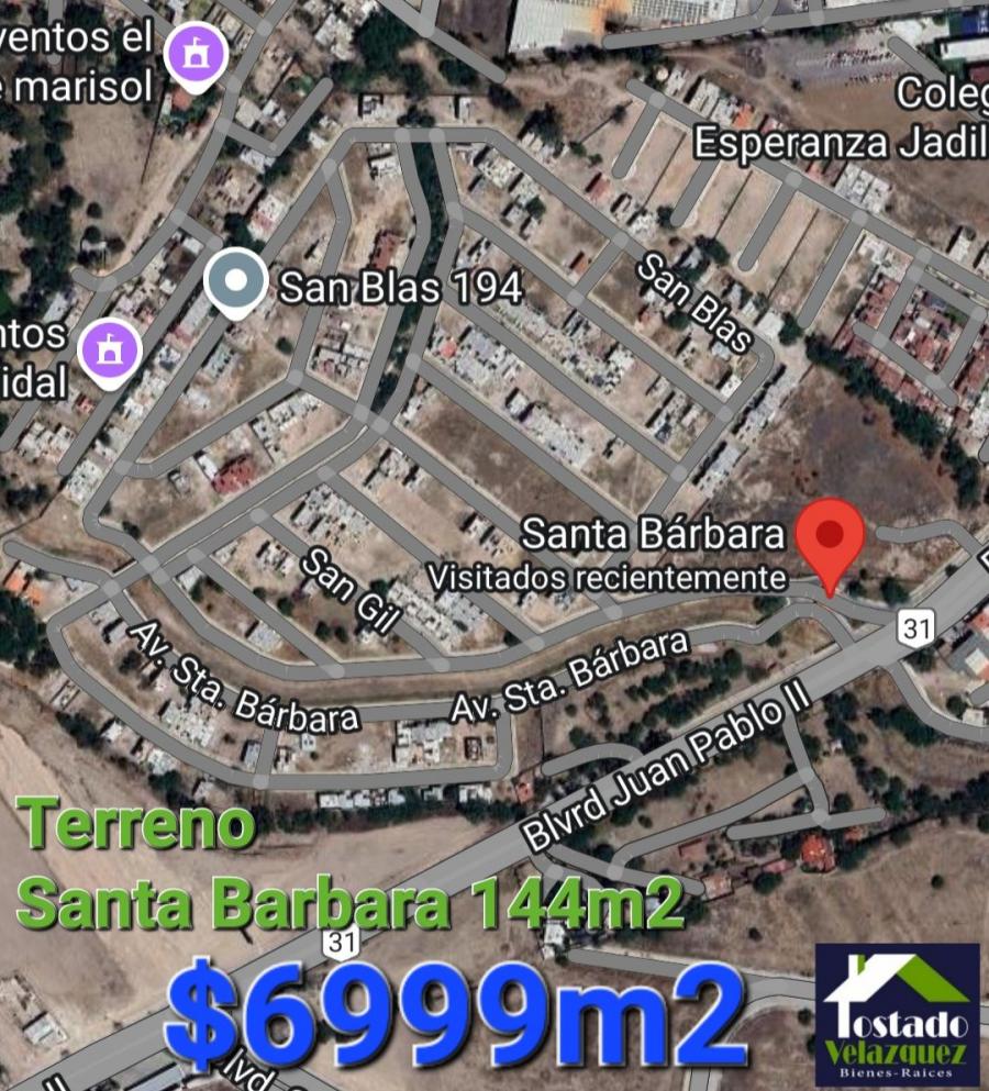 Terreno en Venta en Santa Barbara Aguascalientes, Aguascalientes