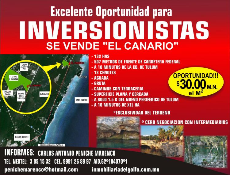 Foto Terreno en Venta en Tulum, Quintana Roo - $ 30 - TEV42285 - BienesOnLine