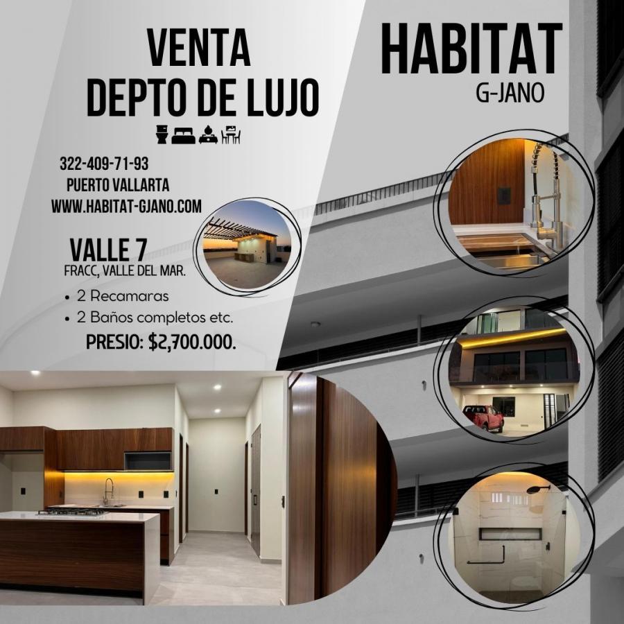 VENDO HERMOSO DEPARTAMENTO DE LUJO EN EL FRACC. VALLE DEL MAR