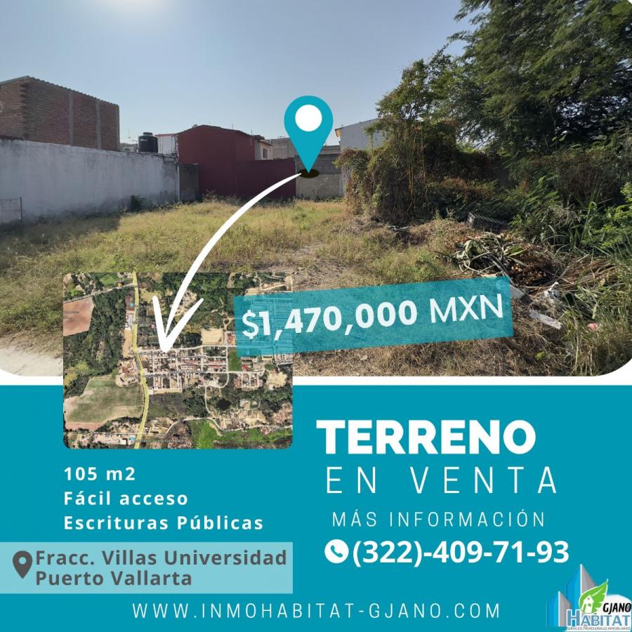 Terreno en Venta en VILLAS UNIVERSIDAD Puerto Vallarta, Jalisco