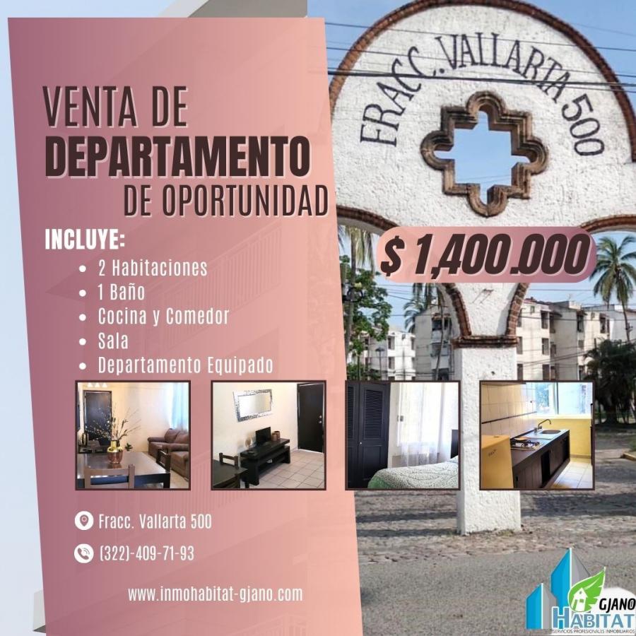 VENDO HERMOSO Y REMODELADO DEPARTAMENTO EN FRACC. VALLARTA 500.