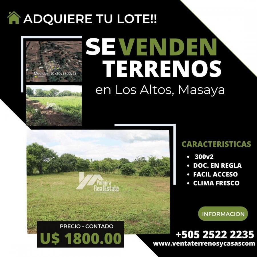 Foto Terreno en Venta en Masaya, Masaya - U$D 1.800 - TEV998 - BienesOnLine