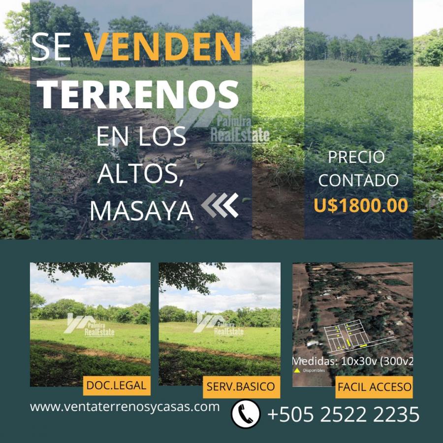 Foto Terreno en Venta en Masaya, Masaya - U$D 1.800 - TEV991 - BienesOnLine