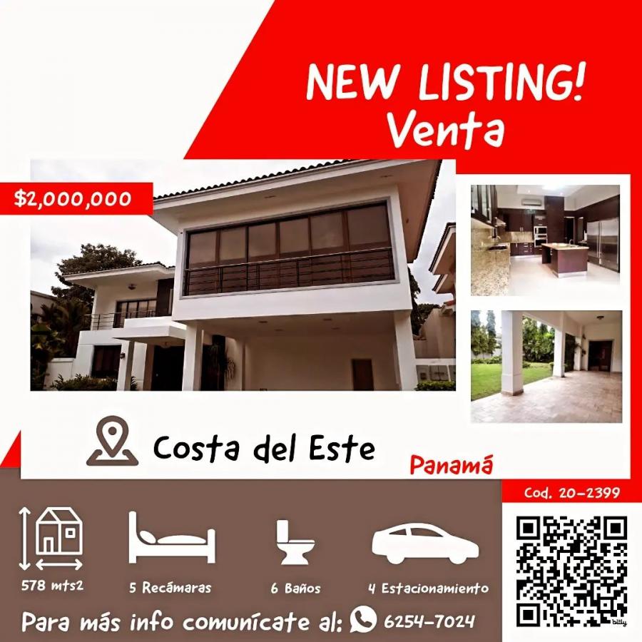 Vendo Casa en Costa del Este 