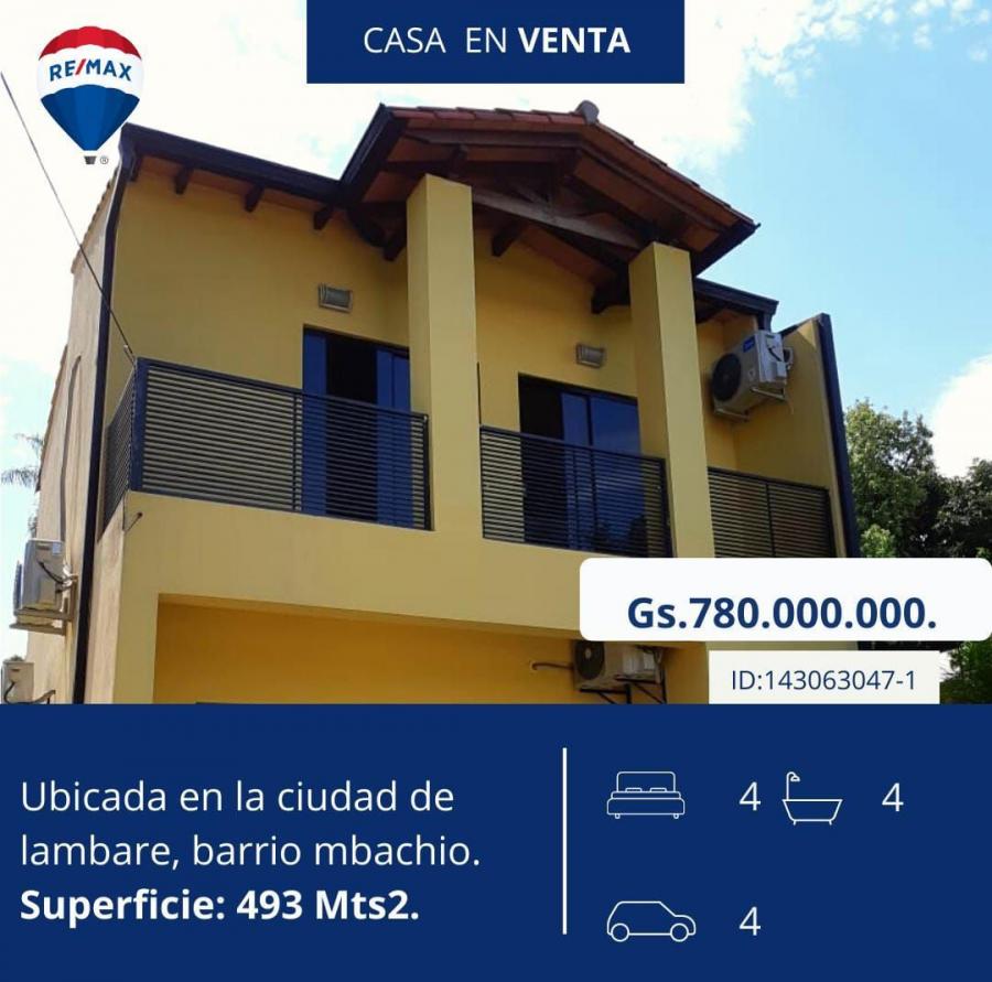 Foto Casa en Venta en Mbachio 1, Lambar, Central - G 780.000.000 - CAV1415 - BienesOnLine