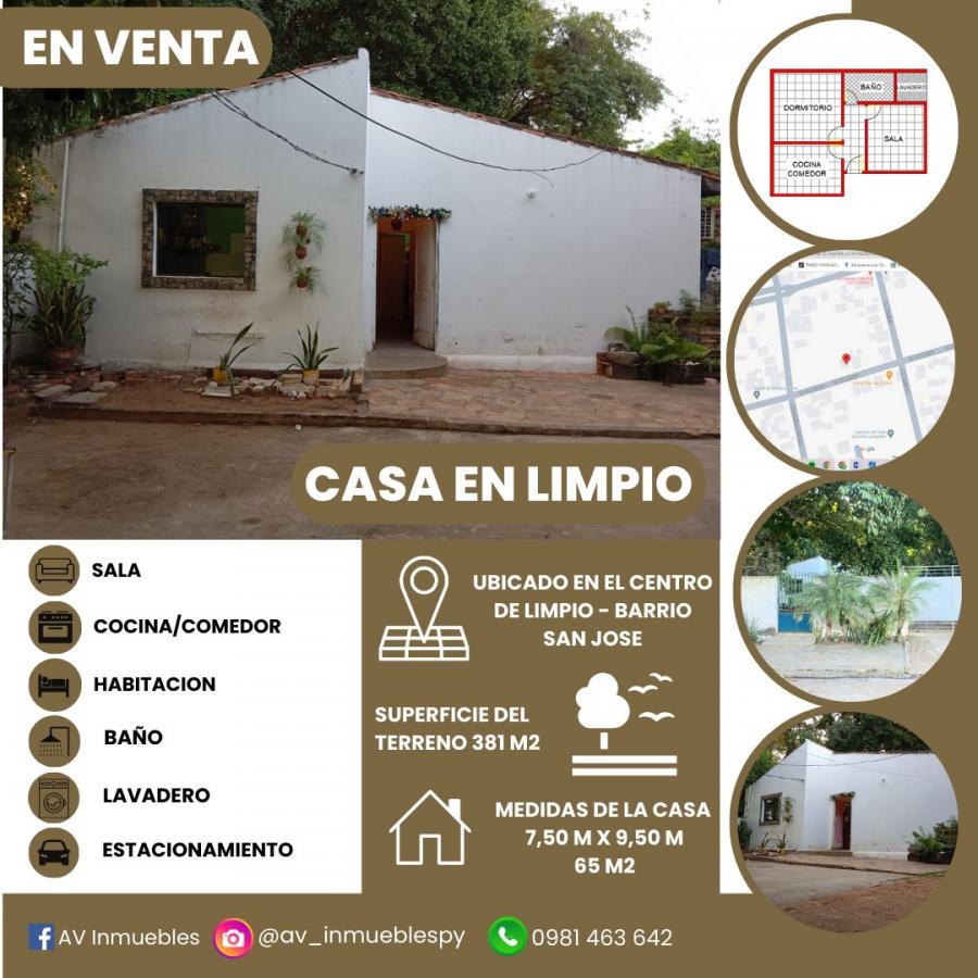 Foto Casa en Venta en SAN JOS CENTRO, Limpio, Central - G 450.000.000 - CAV2309 - BienesOnLine