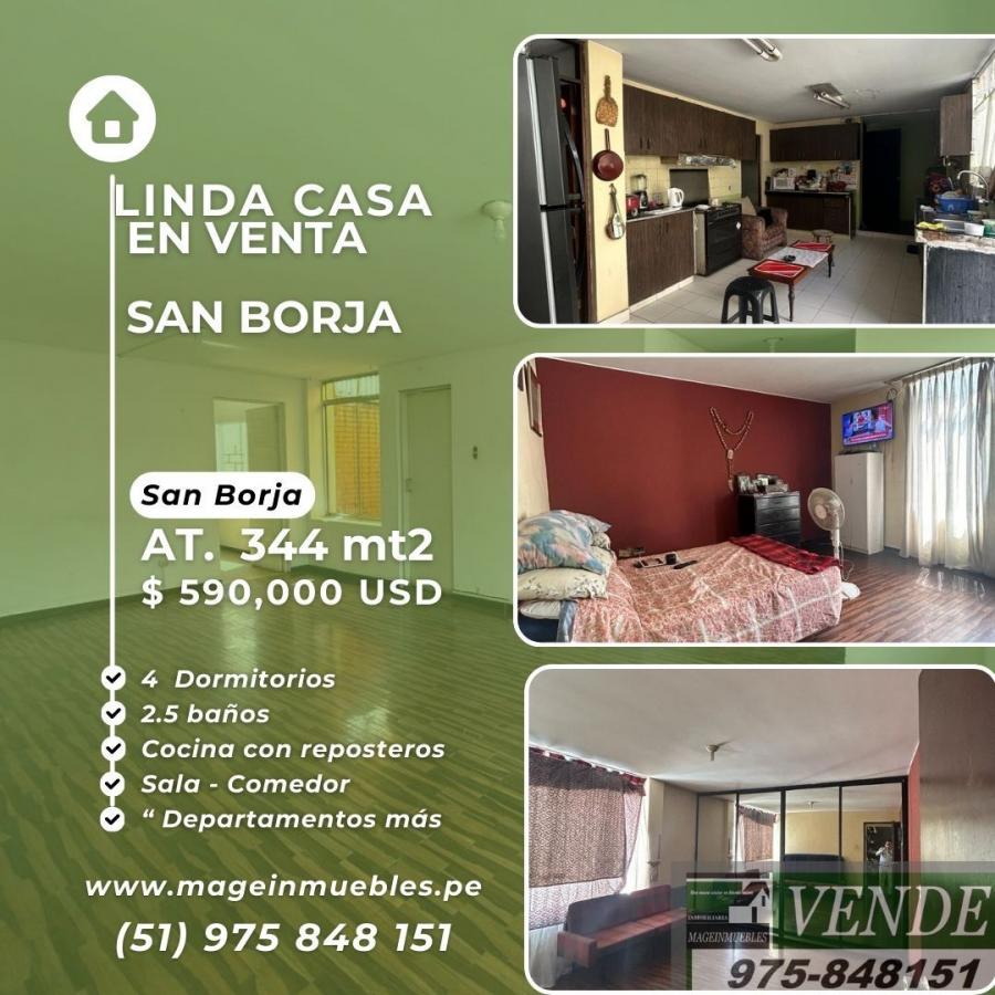 Foto Casa en Venta en San Borja, Lima - U$D 590.000 - CAV40087 - BienesOnLine