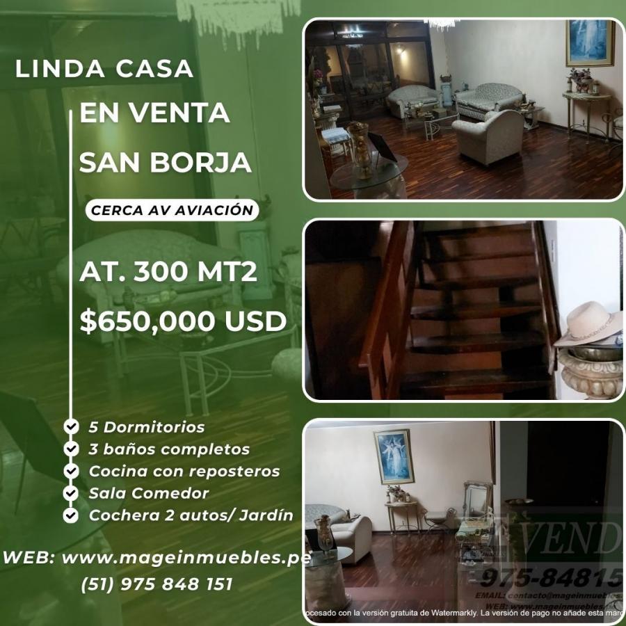 Foto Casa en Venta en San Borja, Lima - U$D 650.000 - CAV40088 - BienesOnLine