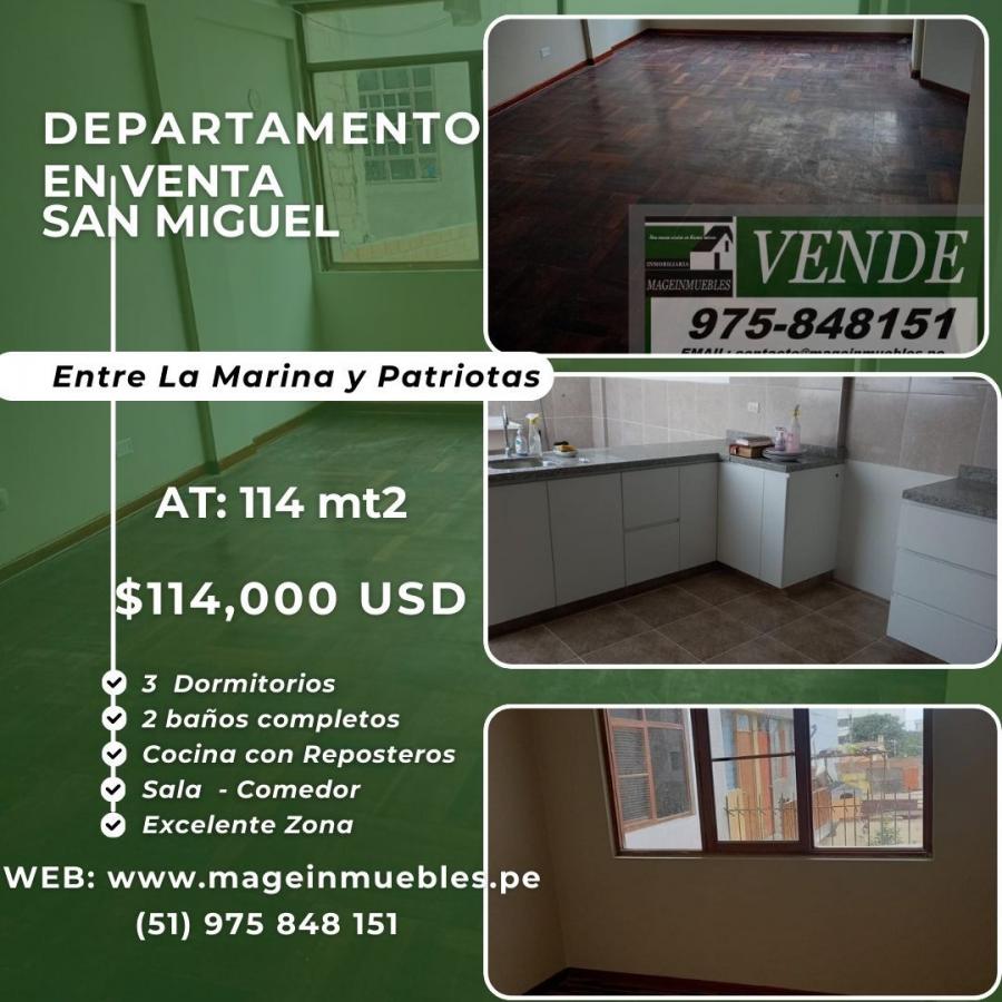 Foto Departamento en Venta en San Miguel, Lima - U$D 113.999 - DEV40096 - BienesOnLine