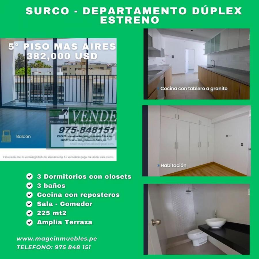 Foto Departamento en Venta en Santiago De Surco, Lima - U$D 382.000 - DEV40097 - BienesOnLine