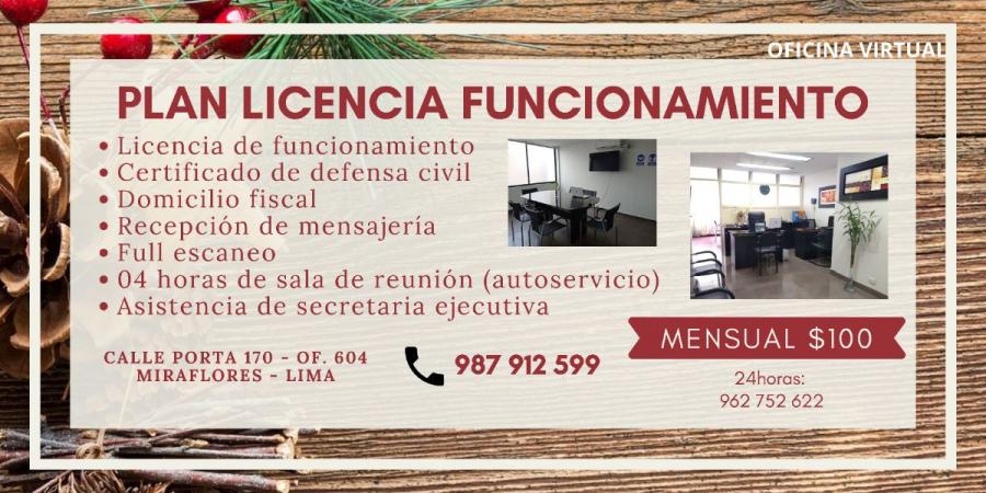 Foto Oficina en Alquiler en Miraflores, Miraflores, Lima - U$D 100 - OFA33762 - BienesOnLine