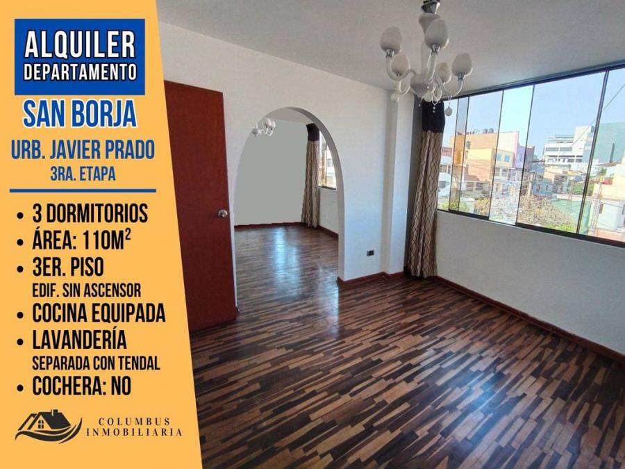 Departamento en Alquiler en Urb. Javier Prado 3ra. etapa San Borja, Lima