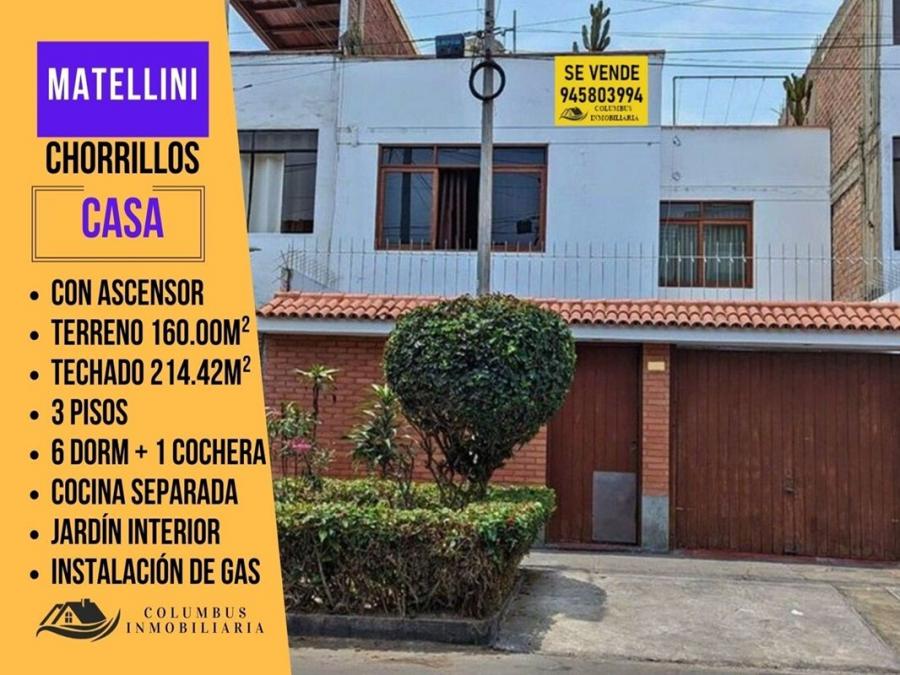 Foto Casa en Venta en Matellini, Chorrillos, Lima - U$D 231.333 - CAV39994 - BienesOnLine