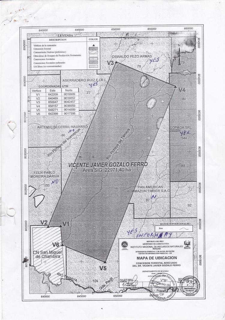 Concesión forestal Pucallpa 23,000 hectáreas lista para operar virgen