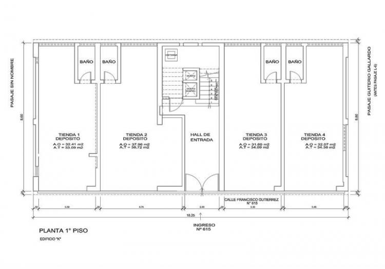 Edificio 5 Pisos con 4 locales y 8 departamentos de 70m2, Precio Negociable/ Av. Argentina Cdra.15