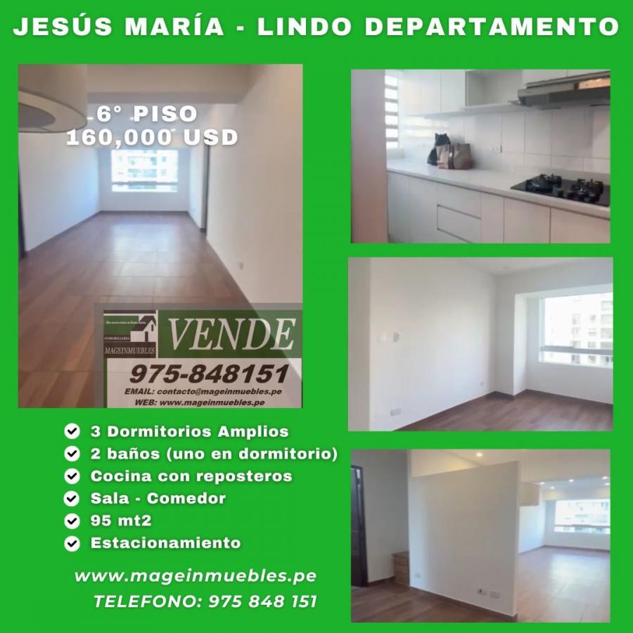 Foto Departamento en Venta en Jesus Maria, Lima - U$D 160.000 - DEV40078 - BienesOnLine