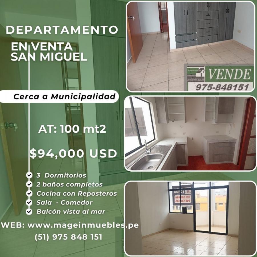 Foto Departamento en Venta en San Miguel, Lima - U$D 94.000 - DEV40093 - BienesOnLine