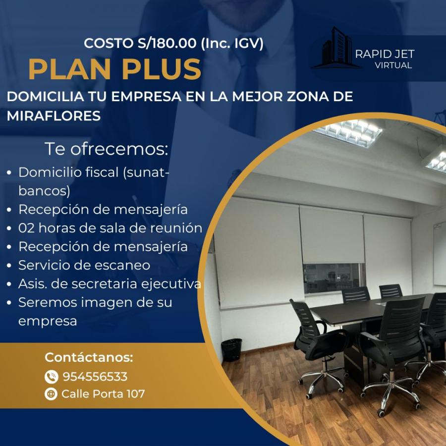 Foto Oficina en Alquiler en Miraflores, Lima, Lima - S/. 180 - OFA40101 - BienesOnLine