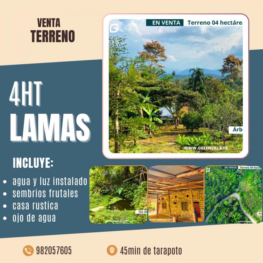 Foto Terreno en Venta en Tarapoto, San Martin - S/. 330.000 - TEV40052 - BienesOnLine