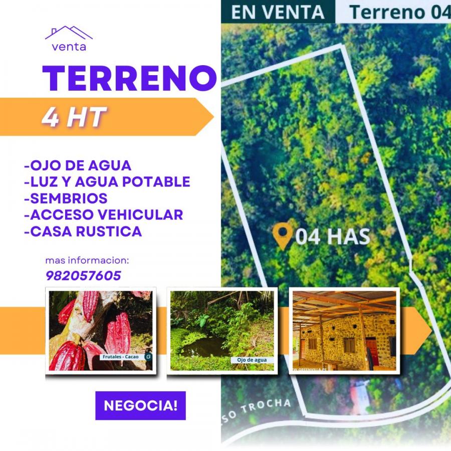 Foto Terreno en Venta en tarapoto, Tarapoto, San Martin - S/. 330.000 - TEV40138 - BienesOnLine