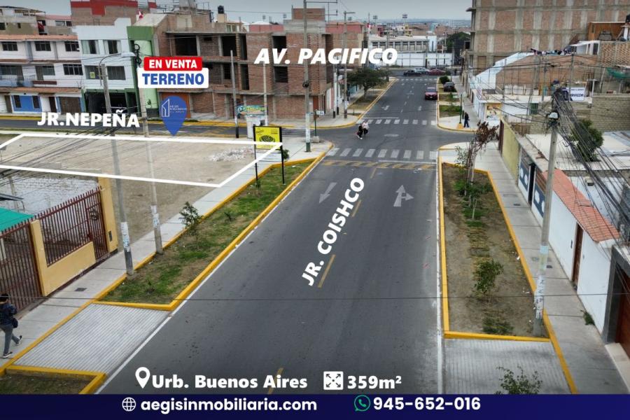 TERRENO EN ESQUINA JR COISHCO NUEVO CHIMBOTE