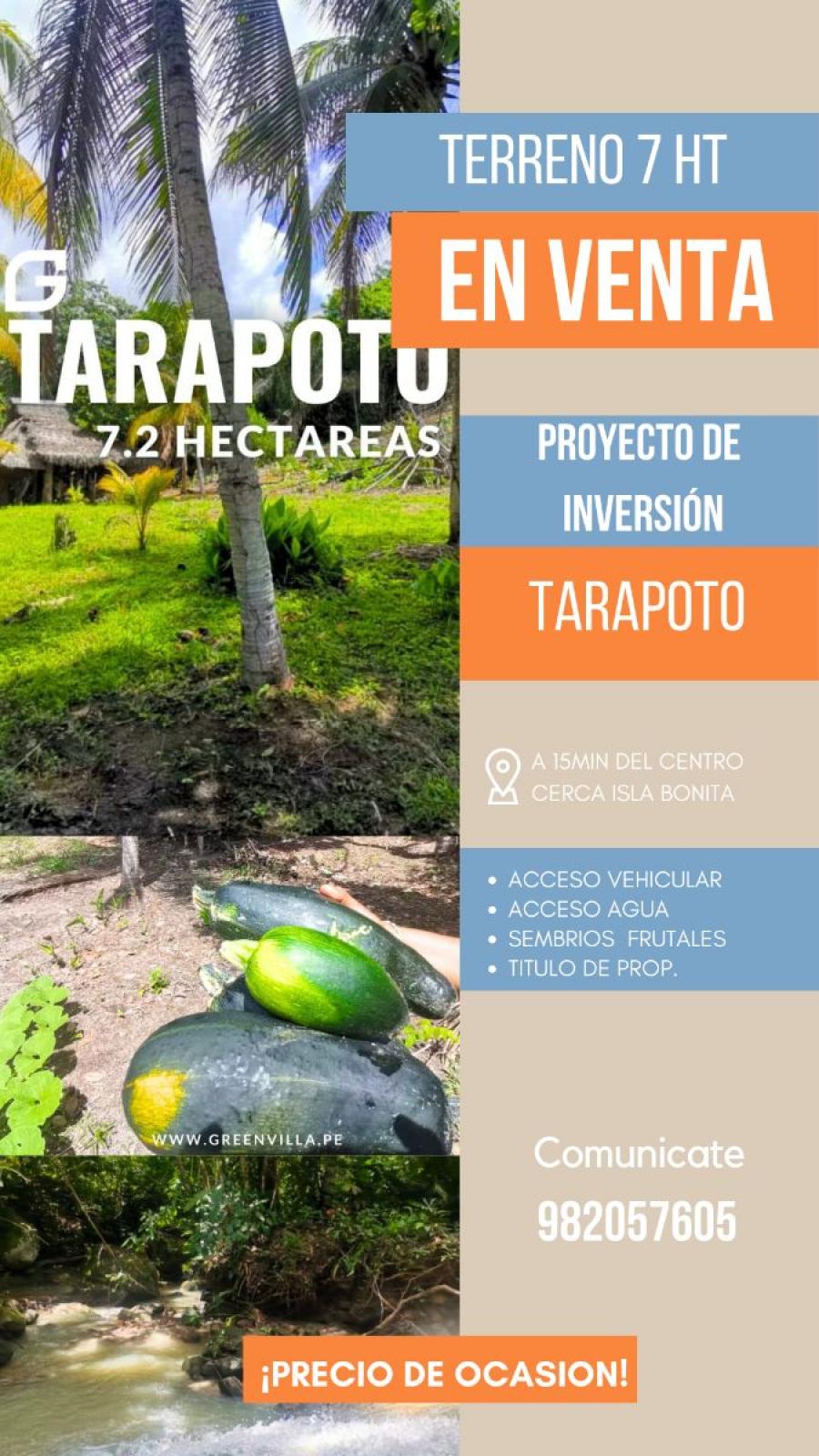 Foto Terreno en Venta en Tarapoto, Tarapoto, San Martin - S/. 550.000 - TEV38872 - BienesOnLine