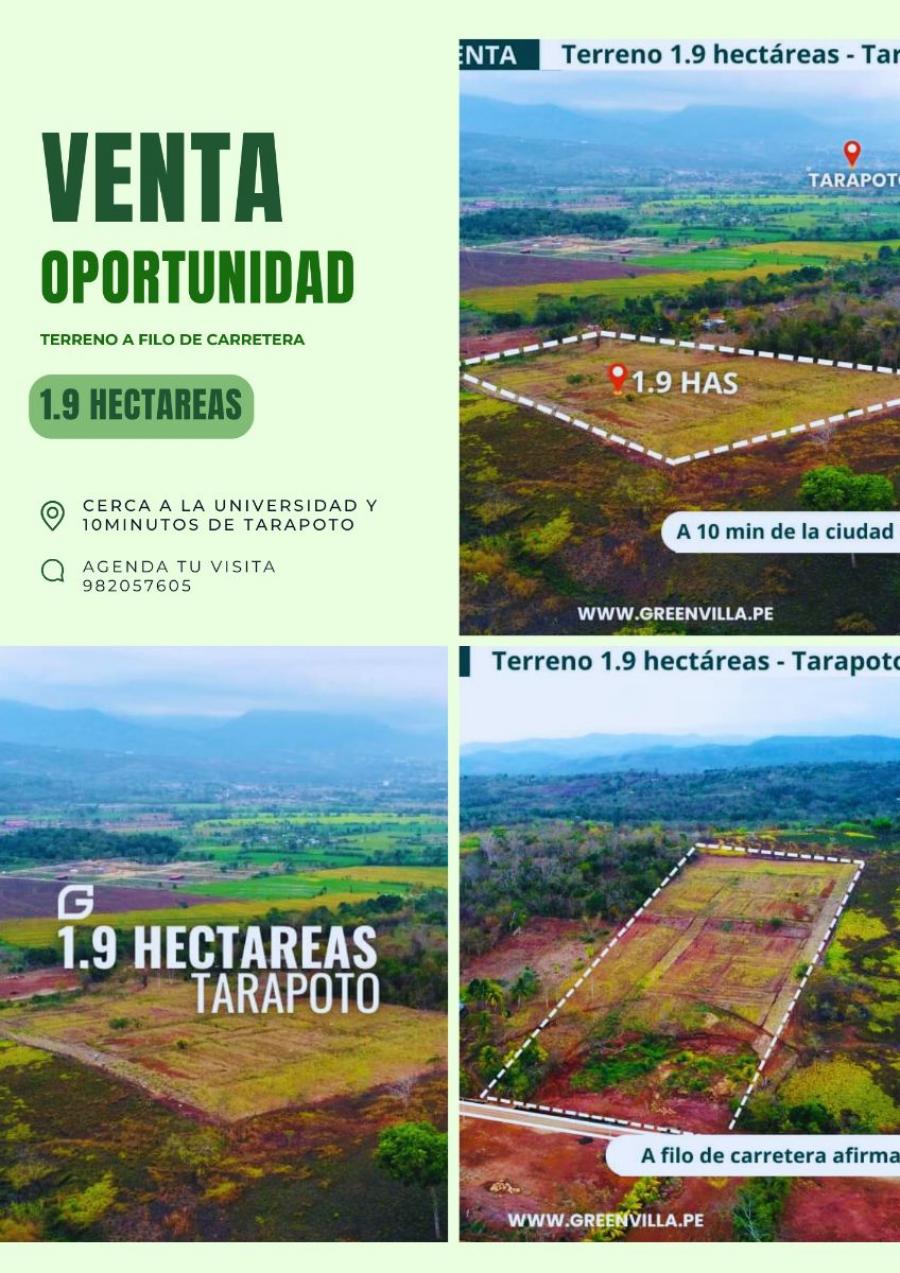 Foto Terreno en Venta en Tarapoto, San Martin - S/. 615.000 - TEV40359 - BienesOnLine