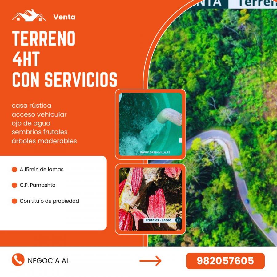 Foto Terreno en Venta en Tarapoto, Tarapoto, San Martin - S/. 330.000 - TEV40141 - BienesOnLine