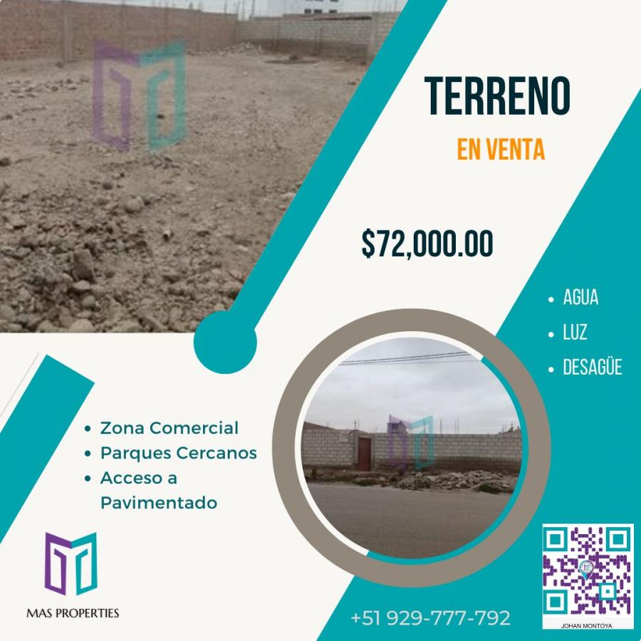 Foto Terreno en Venta en Coronel Gregorio Albarracín Lanchipa, Coronel Gregorio Albarracín Lanchipa, Tacna - U$D 72.000 - TEV35617 - BienesOnLine