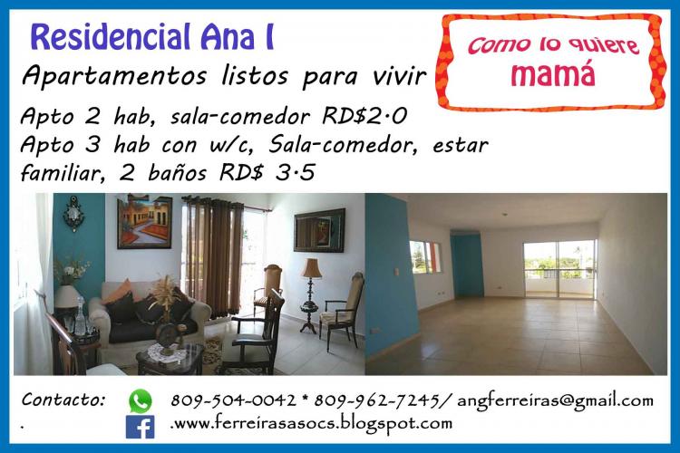 Amplio Apartamento 3 habitaciones, La Romana, centrico