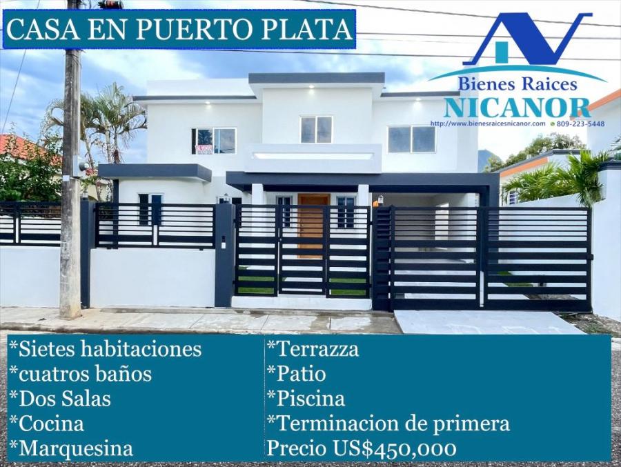 Foto Casa en Venta en San Felipe de Puerto Plata, Puerto Plata - U$D 450.000 - CAV71259 - BienesOnLine