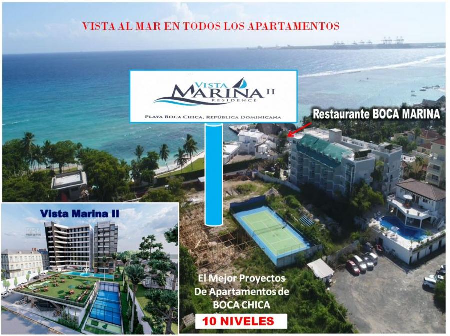 PROYECTO DE APTOS EN BOCA CHICA, 10 NIVELES, FRENTE AL MAR Y AL RESTAURANTE BOCA MARINA