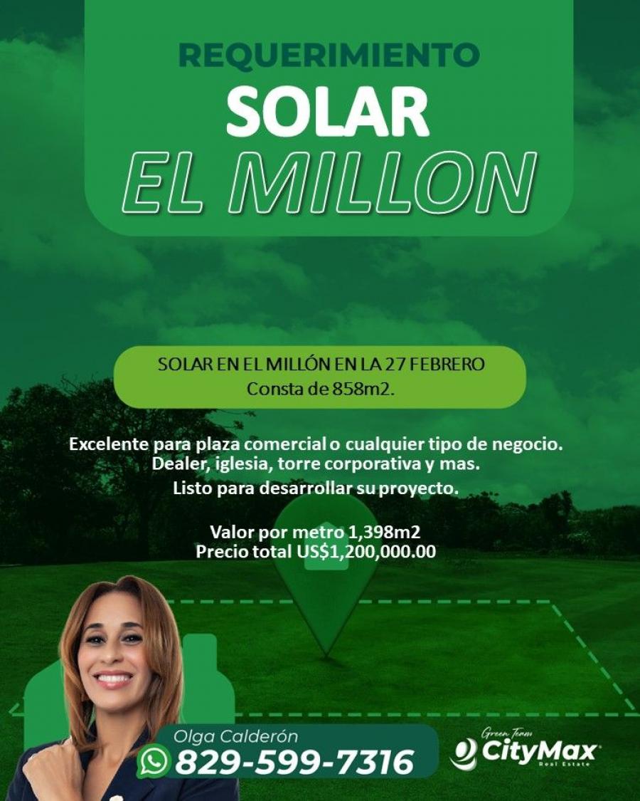 Foto Solar en Venta en El Milln, Distrito Nacional - U$D 1.200.000 - SOV71514 - BienesOnLine