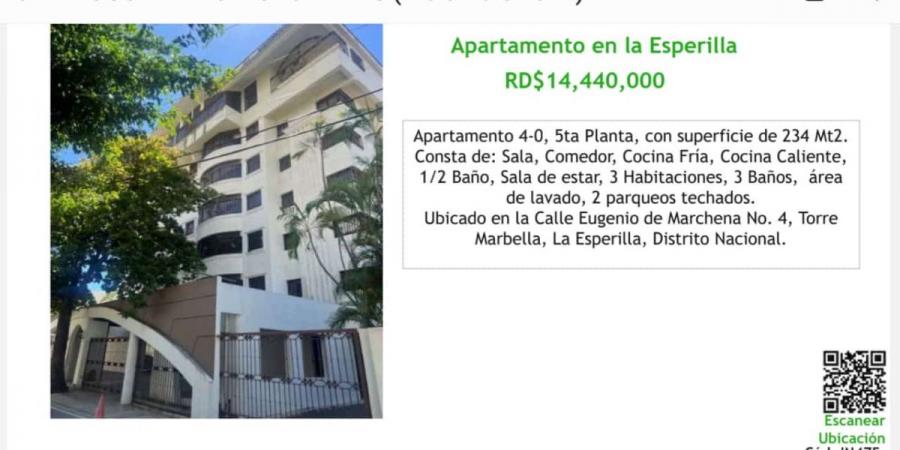 Foto Apartamento en Venta en esperilla, esperilla, Distrito Nacional - $ 14.440.000 - DEV76854 - BienesOnLine