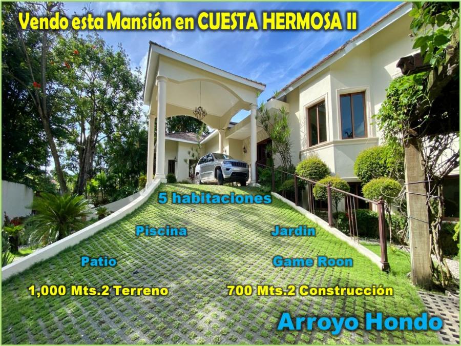 Foto Casa en Venta en CUESTA HERMOSA, Altos de Arroyo Hondo, Distrito Nacional - U$D 1.500.000 - CAV74241 - BienesOnLine