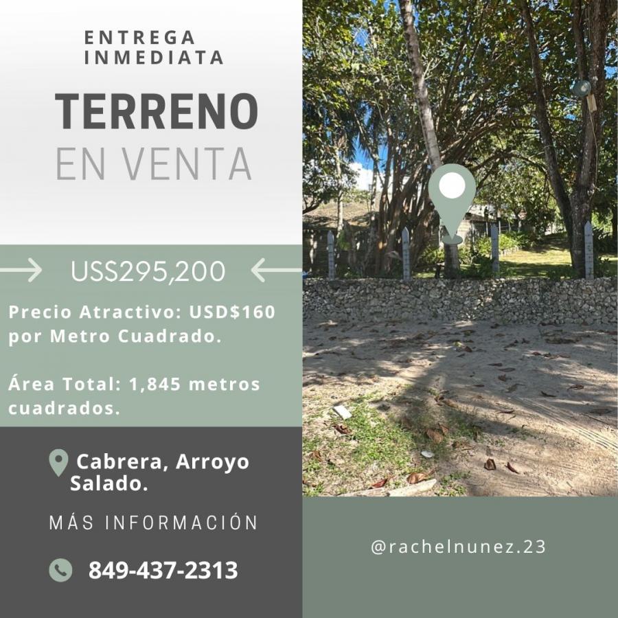 Vendo Terreno en Cabrera en Arroyo Hondo. 