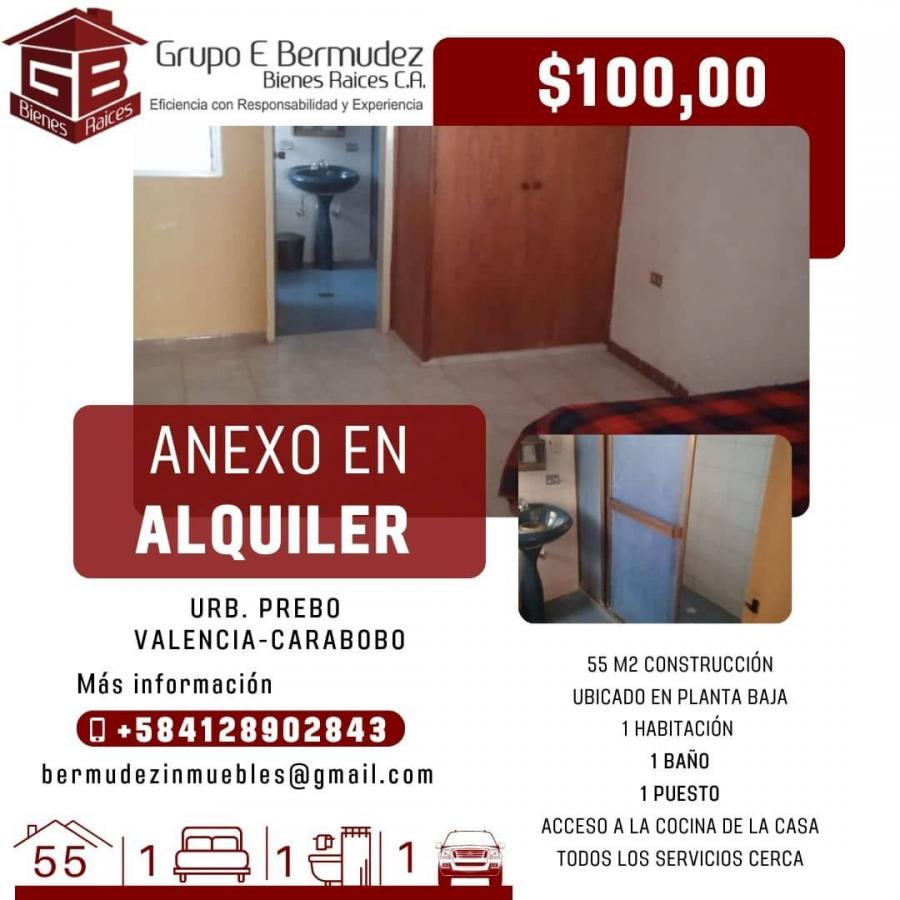 Foto Anexo en Alquiler en San José, Valencia, Carabobo - U$D 100 - A241297 - BienesOnLine