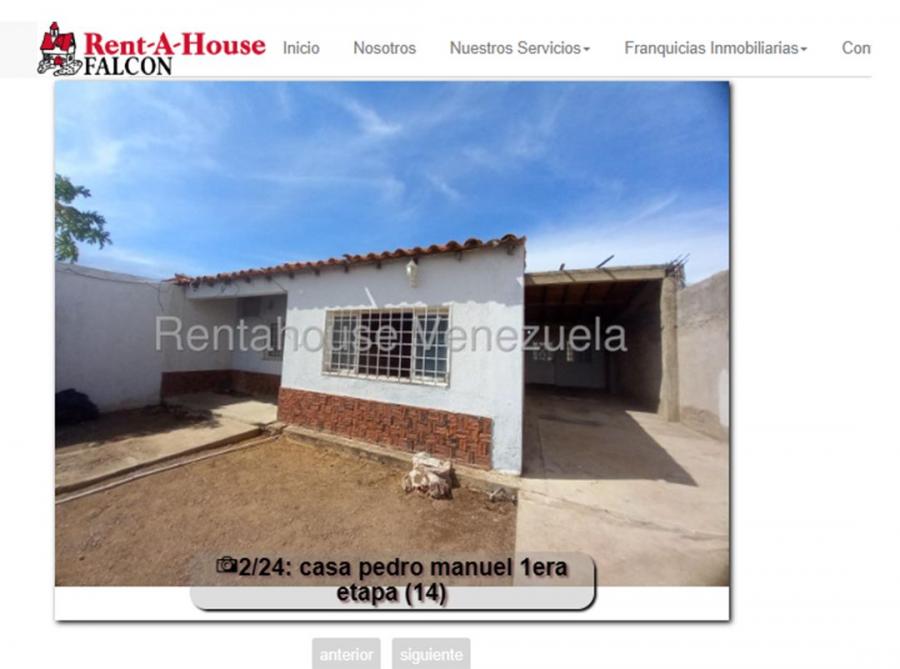 Casa en Venta en Pedro Manuel Arcaya Punto Fijo, Falcón