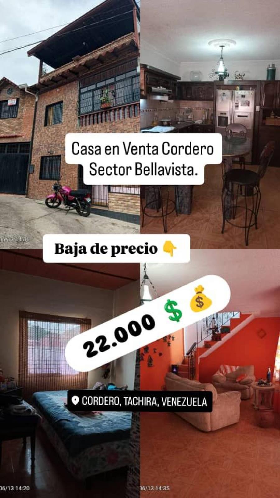 🚨EN VENTA CASA CORDERO SECTOR BELLAVISTA 🚨📍 EDO TÁCHIRA.