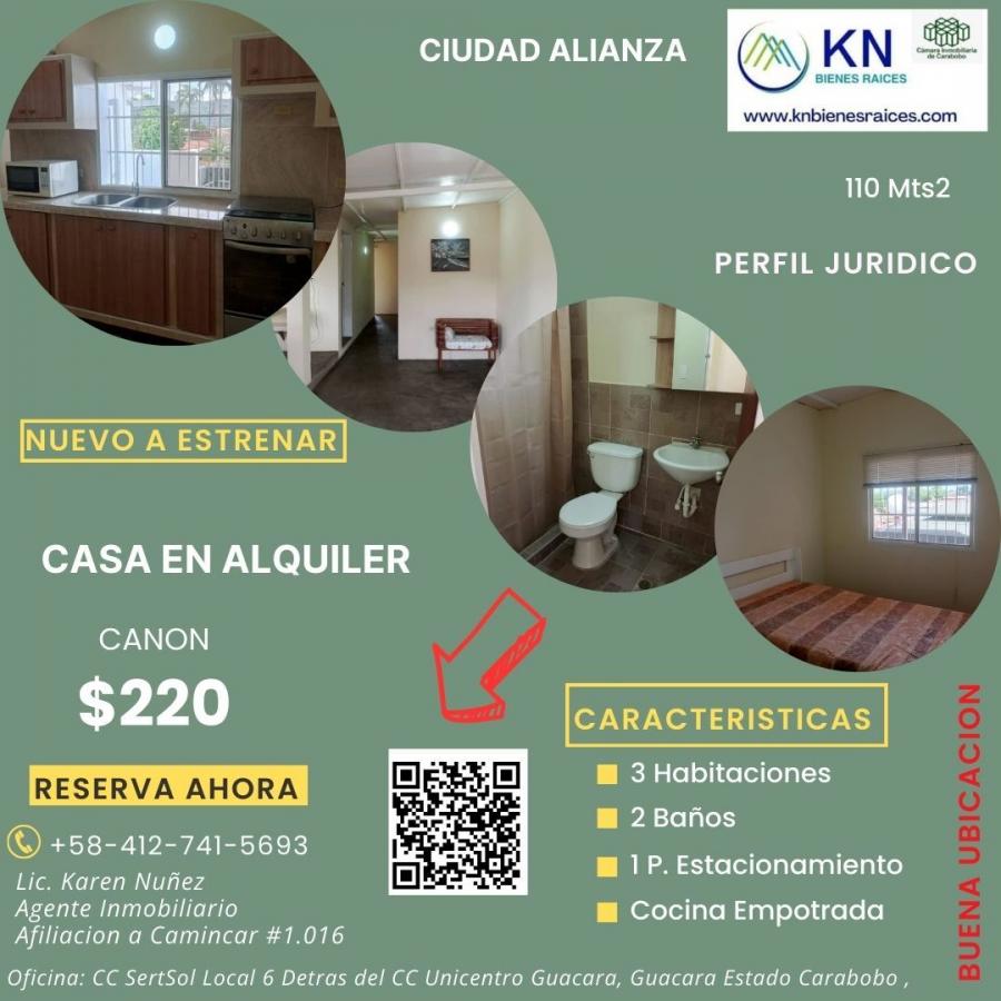 Casa en Alquiler en Ciudad Alianza Guacara, Carabobo