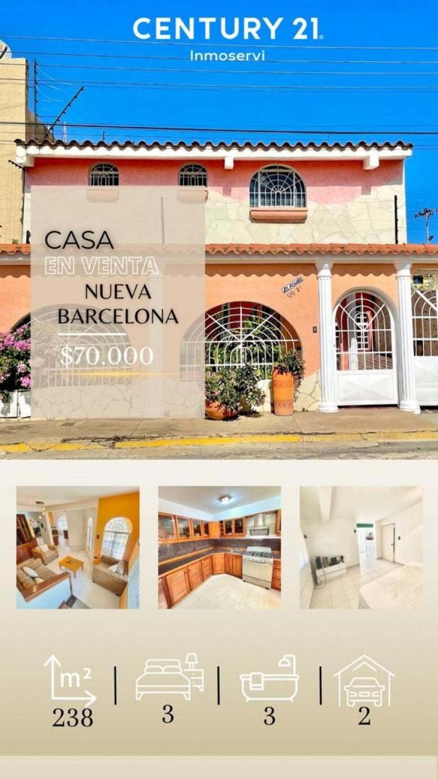 CASA EN VENTA URB EL INGENIO NUEVA BARCELONA 